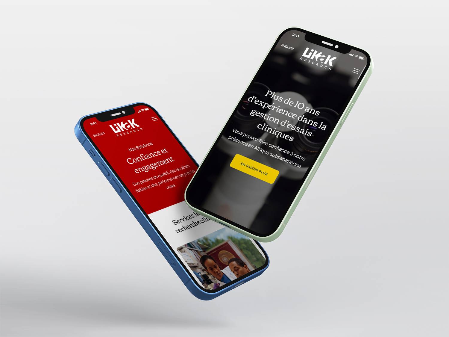 Likak Research - version mobile du site web